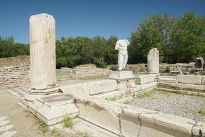 banhos hadriânicos na cidade antiga de afrodisias em aydin, turkiye foto