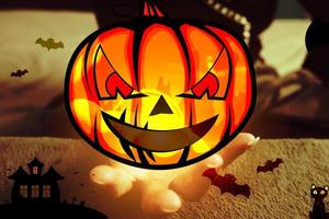 dia relaxante em casa com desenhos animados de halloween conceito de abóbora do diabo festival de halloween e atividades domésticas