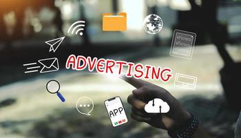 ideias de marketing digital site de publicidade online e publicidade em mídia social foto