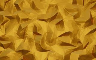 abstrato geométrico de cor de ouro, polígono, padrão de baixo poli. ilustração de renderização 3D. foto