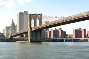 a ponte de brooklyn e manhattan de brooklyn foto