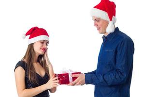 casal apaixonado comemora o natal foto