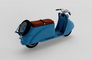 ilustração 3D vintage soviética scooter tula sobre fundo branco. foto