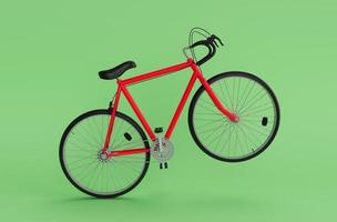 ilustração 3D renderizando bicicleta esportiva moderna mínima em fundo branco. foto