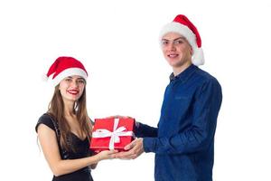 casal apaixonado comemora o natal foto