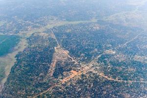 vista aérea da costa da província de inhambane em moçambique. foto