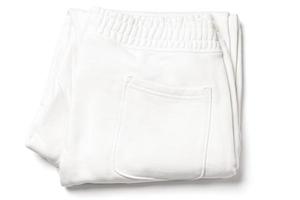 calça de moletom branca sobre fundo branco para design foto