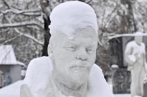 parque de monumentos caídos também conhecido como parque de artes muzeon com relíquias da união soviética, moscou, rússia, por volta de dezembro de 2021 foto