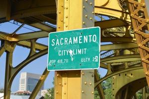 sinal de limite da cidade de sacramento foto