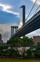 torre da ponte de manhattan em brooklyn, cidade de nova york. foto