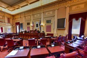 Richmond, Virgínia - 19 de fevereiro de 2017 - Old House Chamber no capitólio do estado de Virgínia em Richmond, Virgínia. foto