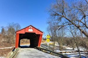 ponte coberta cooley em pittsford, vermont foto