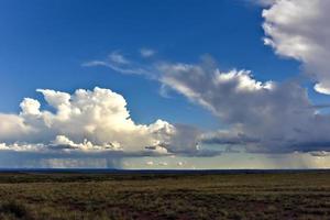 paisagem cênica do arizona com vista para o parque nacional da floresta petrificada. foto