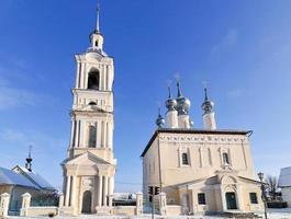 igreja de smolensk do ícone da santa mãe na cidade de suzdal, rússia no anel de ouro. foto