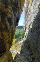 natureza no outono em mohonk preserve em new paltz, nova york. foto