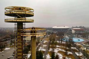 rainhas, nova york - 10 de março de 2019 - o pavilhão do estado de nova york, um remanescente da feira mundial de 1964 localizada no flushing meadows-corona park foto