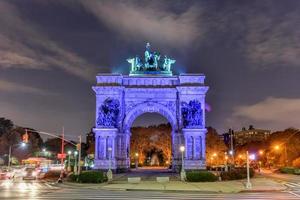 grande praça do exército em brooklyn nova york comemorando a vitória da união durante a guerra civil. foto