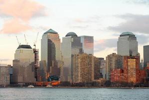 centro financeiro mundial do rio hudson na cidade de nova york. foto