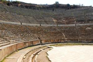 teatro romano na antiga cidade de éfeso, turquia. ephesus é um patrimônio mundial da unesco. foto