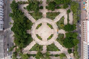 vista aérea da plaza grande, centro da cidade de merida, méxico, na península de yucatan. foto