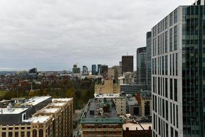 vista aérea do horizonte de boston de chinatown em massachusetts. foto