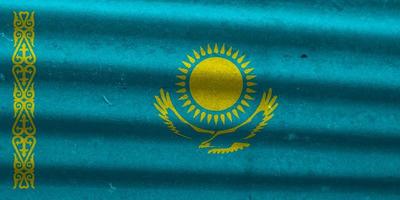 textura da bandeira do Cazaquistão como plano de fundo foto