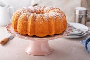 bolo de libra, baunilha tradicional ou sabor de creme azedo foto