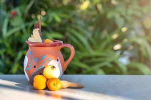 soco navidad méxico, ponche de frutas mexicano tradicional para o natal foto