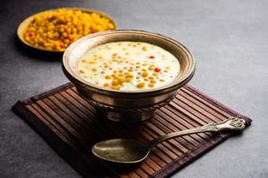 doce bundi kheer ou payasam é uma saborosa receita de sobremesa indiana foto