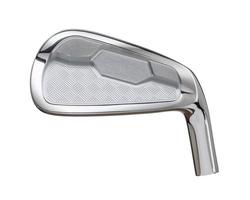 cabeça de ferro do taco de golfe em branco isolada em um fundo branco foto