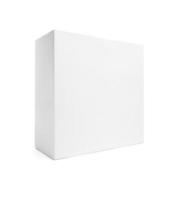 caixa branca em branco isolada no branco foto