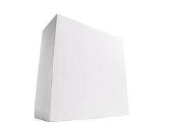 caixa branca em branco isolada no branco foto