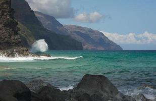 litoral na pali de kauai foto