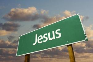 sinal de estrada verde de jesus foto