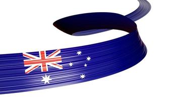 fundo abstrato ondulado da bandeira australiana. ilustração 3D. foto