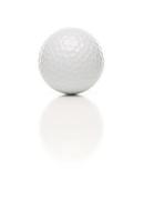 única bola de golfe branca em branco foto