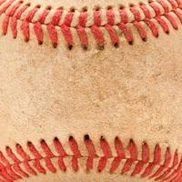 detalhe macro de beisebol desgastado foto