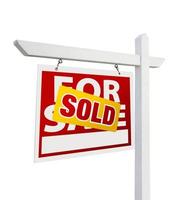 poste de sinal de venda de casa - vendido foto