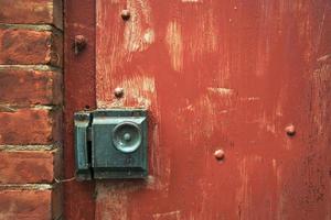 porta vermelha vintage abstrata foto