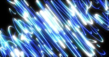 partículas de pixel diagonais azuis de fundo abstrato e linhas voando em ondas de alta tecnologia futurista com o efeito de um brilho e desfocando o fundo foto
