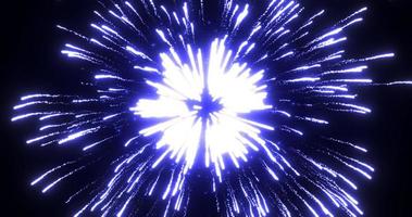 fundo abstrato de azul brilhante brilhante brilhante saudação festiva de fogos de artifício foto