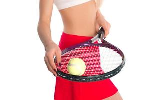 tenista com raquete foto