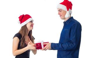 casal apaixonado comemora o natal foto