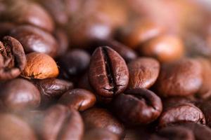 foto macro horizontal de grãos de café