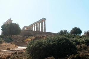 closeup de antigas ruínas gregas foto