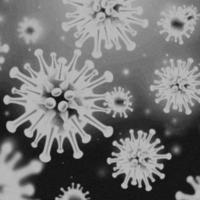 imagem 4k, vírus. visão microscópica dos vírus. células, preto e branco foto