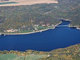 barragem de água de vranov, região do rio dyje, moravia do sul, república tcheca foto