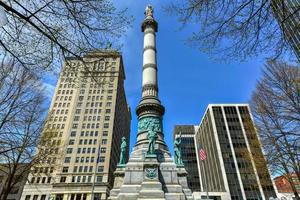 Lafayette Square é um parque no centro de Downtown Buffalo, Condado de Erie, Nova York, Estados Unidos, que abriga um monumento da Guerra Civil. foto