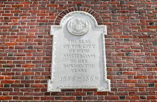 selo da cidade de nova york no museu da cidade de nova york. foto