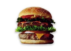 hambúrguer saboroso fresco isolado no fundo branco foto